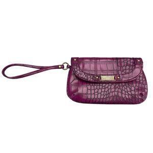 Jessica Simpson 90s Y2k Purple Croc Wallet Purse